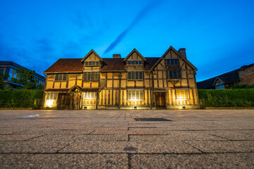 William Shakespeares birthplace place on Henley street in Stratford upon Avon in England, United...