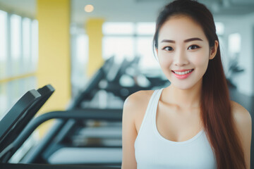 Personal woman trainer smiling and fit woman in gym. wellness and healthy lifestyle.