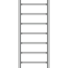 Realistic Detailed 3d Vertical Metal Ladder Section Isolated on a White Background. Vector illustration of High Stair