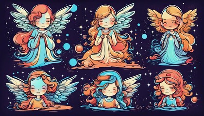 Cute little angels digital art