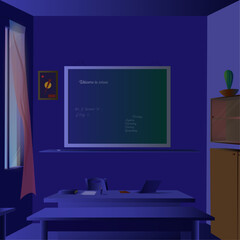 Wellcome to school. Studying vector illustration