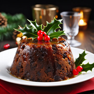 Indulge in Tradition: Premier Christmas Pudding Image for a Taste of Holiday Joy