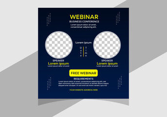 Creative corporate  digital marketing live webinar and corporate social media post template
