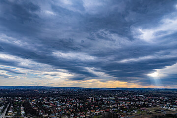 clouds over the city of Tarnów