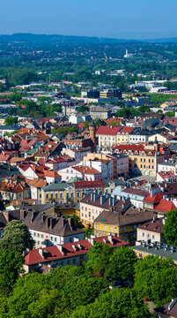 Aerial view of the old town in Tarnow