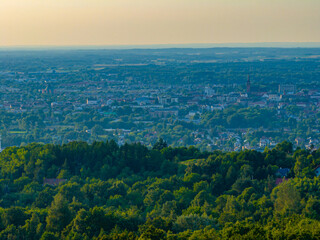 Panorama of Tarnów viewed from Dąbrówka Szczepanowska observation tower