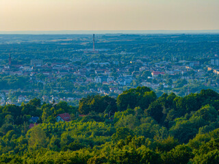 Panorama of Tarnów viewed from Dąbrówka Szczepanowska observation tower