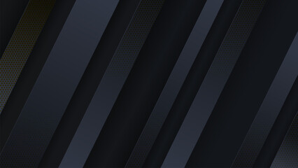 Modern black abstract background concept with halftone decoration.