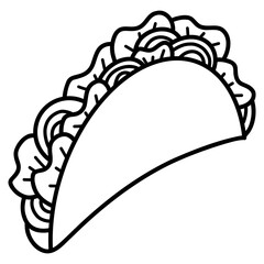 Fototapeta premium illustration of a mexican food tacos