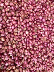 red onion or shallots at the market