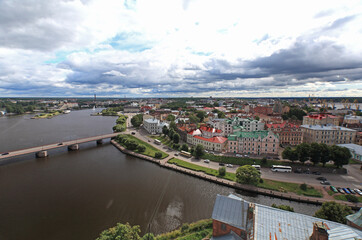 Fototapeta na wymiar View of Vyborg, old russian town in Karelia