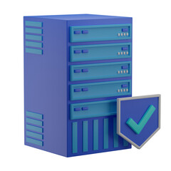 3D Server Protection Illustration
