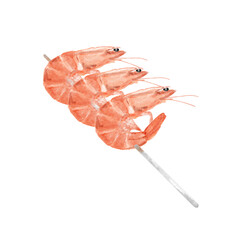 Grilled shrimp skewers