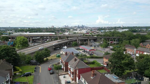 Spaghetti Junction In Birmingham Aerial View