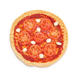 Tasty pizza on white background