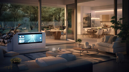 Fototapeta premium Smart modern living room