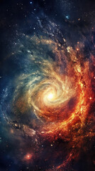 Fototapeta na wymiar Galaxy Ejecting Star, 3d illustration
