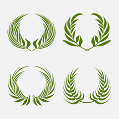 Obraz premium simple green wreath set