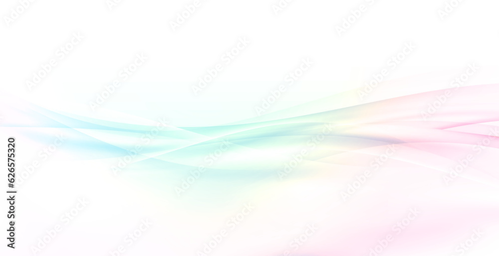 Wall mural rainbow colorful transparent abstract elegant speed lines vivid border soft fluid background. vector