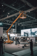 Behind the Scenes: Fascinating Photos of Messe Construction and Exhibition Setup - AI generated