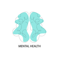  Mental health awareness icon vector  about brain, mental health, psychology, stress. 
