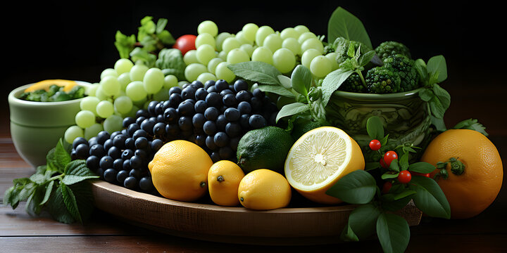 photo of a beautifu fruit box with green fruit color style 2