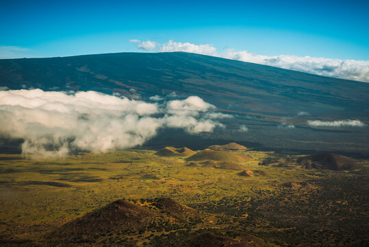 Cinder cones on the slope of Mauna Loa