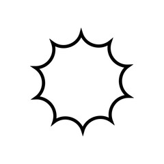 Sunburst icon vector set. Retro stars illustration sign collection. Price tag symbol. Star logo.