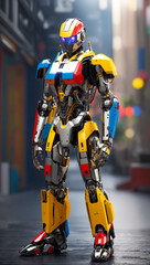 Realistic robot. Generative AI