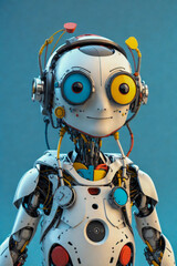 Realistic robot. Generative AI