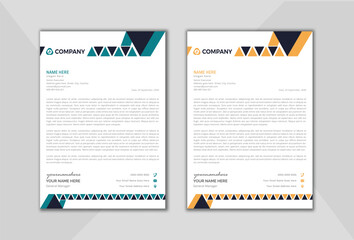 Obraz premium Professional business letterhead design. corporate office. Vector design illustration. Simple & creative modern corporate letterhead template in a4 size