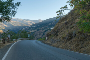 mountain road in La Alpujarra de Granada