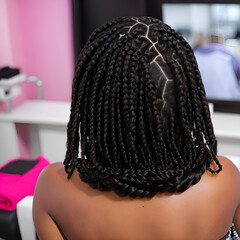 Stylish afro-braids