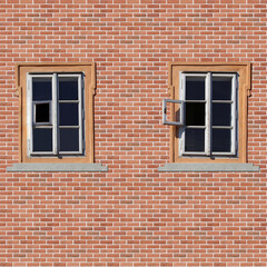 Windows Of Building  Seamlessly Tiling, Brick Building With Windows, 