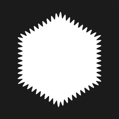 Wavy Edge Hexagon Shape Border Frame