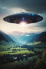UFO in a fictional location