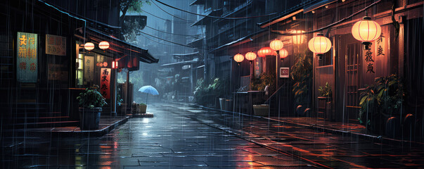 Obraz premium Iluminated street of night tokyo.