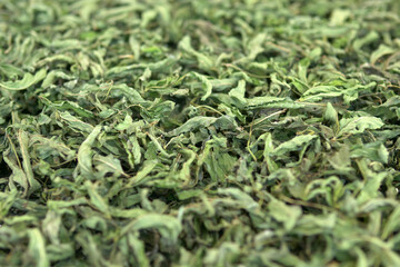 Fototapeta na wymiar dried mint from natural aromatic plant dried,