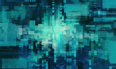 Texture of glitch wallpaper. Technology graphic background. For banner, book illustration. Created with generative AI tools