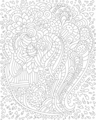 Fototapeta na wymiar coloring book for adults and children. an abstract zentangle pat