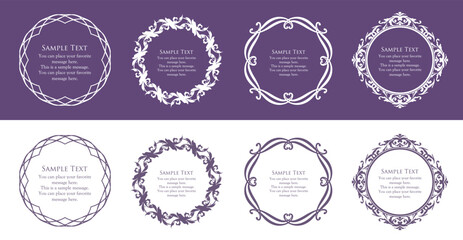 高級感のあるビンテージ調のフレームデザインセット