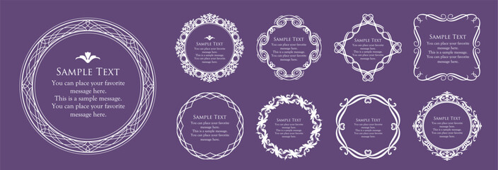 高級感のあるビンテージ調のフレームデザインセット