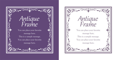 高級感のあるビンテージ調のフレームデザインセット