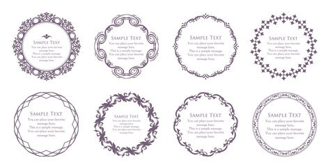 高級感のあるビンテージ調のフレームデザインセット