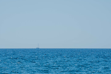 sailboat sailing in the Mediterranean sea