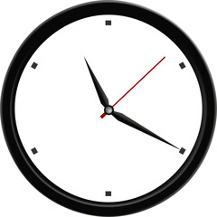 wall clock isolated on white