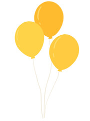 illustration of a yellow balloons