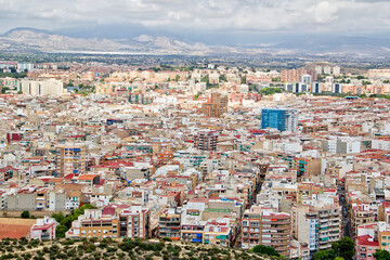 Fototapeta na wymiar Alicante von oben