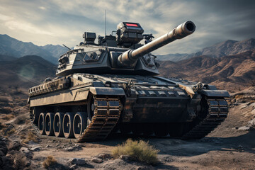 big military tank battle vehicle generative ai
