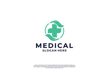Medical and health logo design. Medical pharmacy logotype.